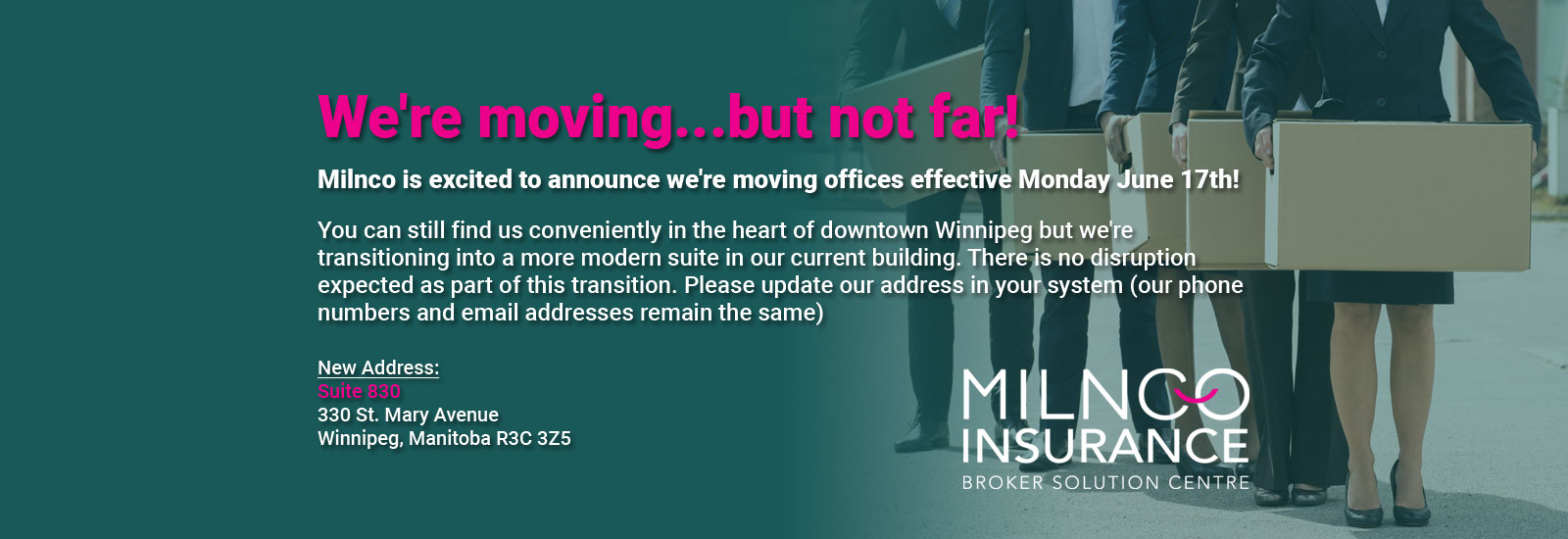 We're Moving...But Not Far!